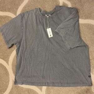 Ruxen Men's Washed Gray Crewneck T-Shirt